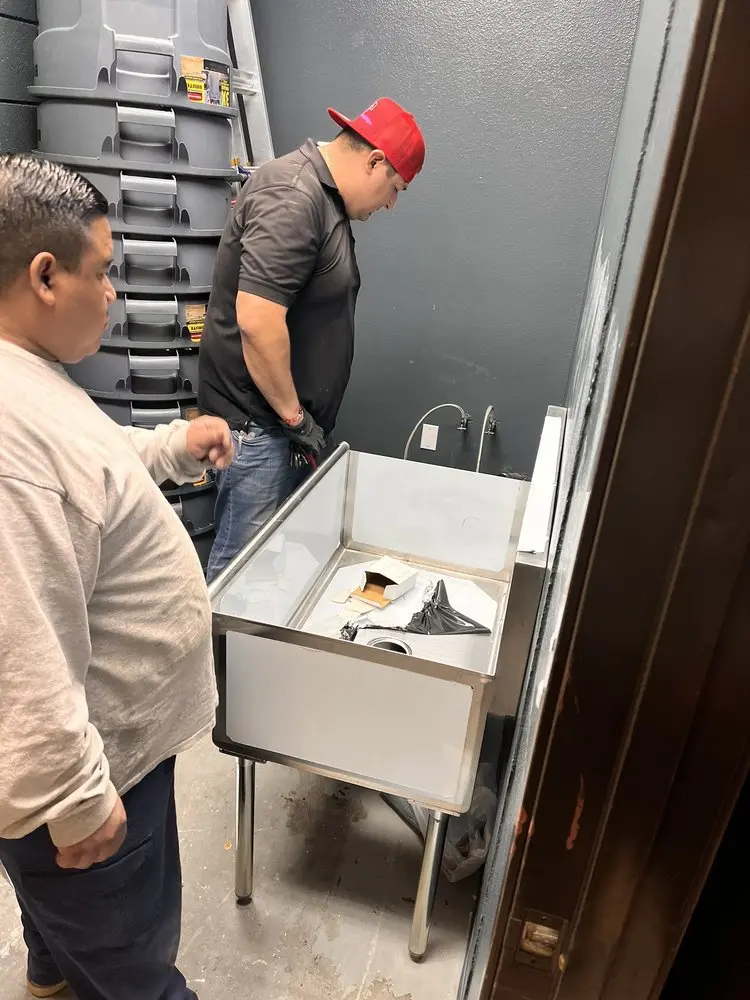 Commercial plumbing and sink installation in Arcadia
